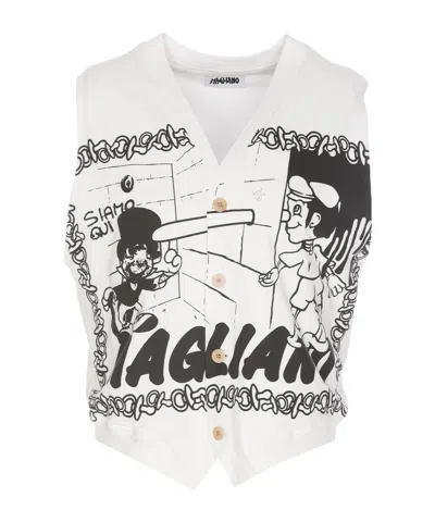 MAGLIANO MAGLIANO GRAPHIC PRINTED V-NECK VEST