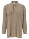 Magliano Khaki Stretch Polyester Vendemmia Shirt In Neutral