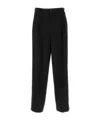 Magliano Wide-leg Wool Trousers With Pockets And Pleats In Black