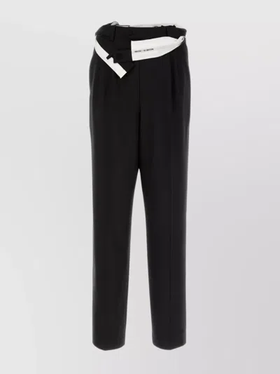 Magliano Wide-leg Pant With Belt And Pockets In Black