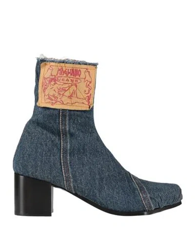 Magliano Woman Ankle Boots Blue Size 8 Textile Fibers