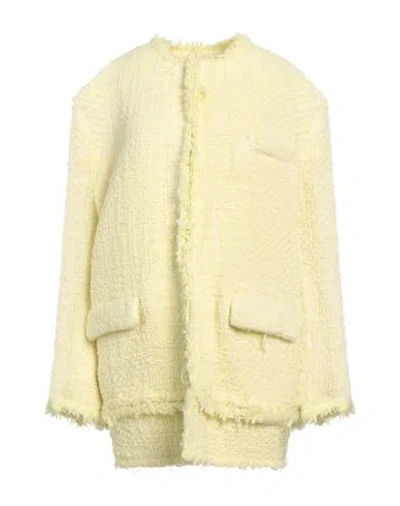 Magliano Woman Jacket Yellow Size M Virgin Wool, Polyamide