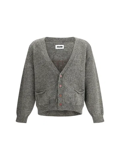 Magliano Grampa Baby Buttoned Cardigan In Gray