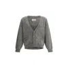 Magliano Grampa Baby Buttoned Cardigan In Gray
