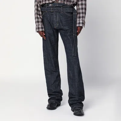 Magliano X D2 Dark Navy Blue Jeans With Belt