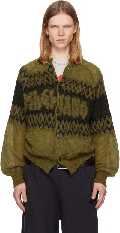 Magliano Yellow Christmas Cardigan In Green