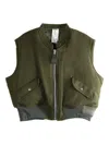 Magliano Zip-fastening Flap-pocket Vest In Green