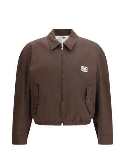 Magliano Cotton Gabardine Bomber Jacket In Brown