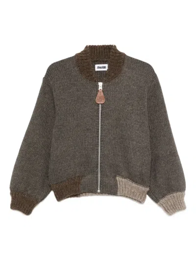 Magliano Zip Mohair Jacket In Gray