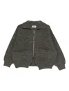 Magliano Zip-up Cardigan In Gray