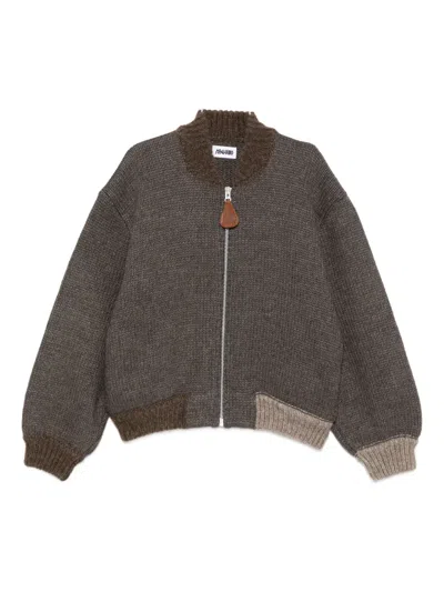 Magliano Zip-up Knitted Bomber Jacket In Blue