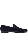 Magnanni Almond-toe Suede Loafers In Blue