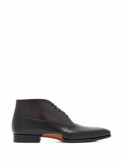 Magnanni Artesano Leather Desert Boots In Black