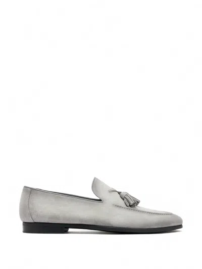 Magnanni Aston Tassel-embellished Suede Loafers In Burgundy