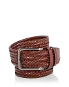 Magnanni Astoria Woven Leather Belt In Cuero
