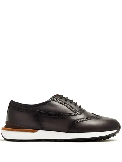 Magnanni Boltisburg Leather Sneakers In Black