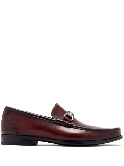Magnanni Burnished-finish Loafers In Brown