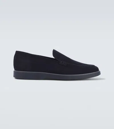 Magnanni Coroa Suede Loafers In Blue