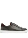 Magnanni Costa Slip-on Leather Sneakers In Black
