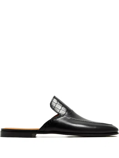 Magnanni Croc-embossed Leather Mules