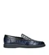 Magnanni Crocodile Pariaso Low-top Loafers In Navy