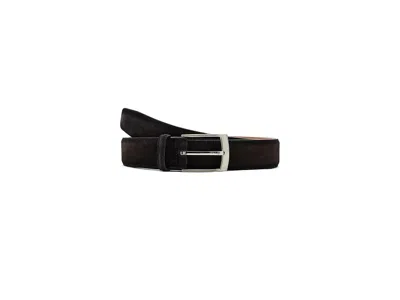 Magnanni Davi Men's Belts Brown Suede: 44 In Black