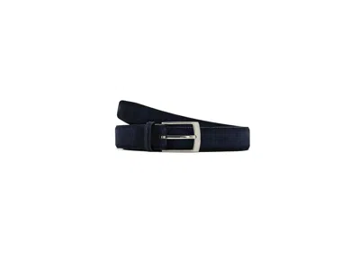 Magnanni Davi Men's Belts Navy Suede: 44 In Blue
