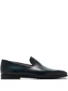 Magnanni Leather Slip-on Loafers In Blue