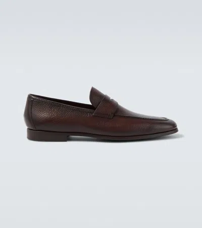 Magnanni Diezma Ii Leather Penny Loafers In Brown