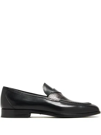 Magnanni Embossed-detail Loafers In Black