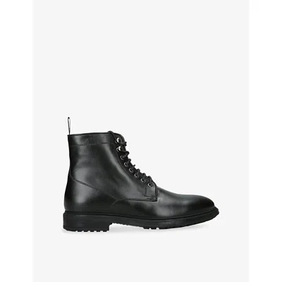 Magnanni Leather Burnished Boots In Black