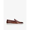 Magnanni Leather Slip-on Loafers In Brown