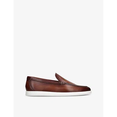 Magnanni Orion Leather Loafers In Brown