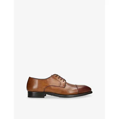 Magnanni Ens  Harlan Lace-up Leather Derby Shoes In Red