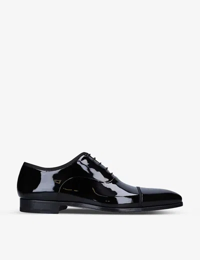 Magnanni Mens Black Jadiel Patent-leather Oxford Shoes