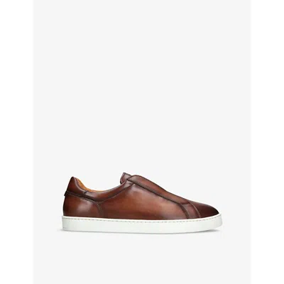 Magnanni Leve Leather Sneakers In Brown