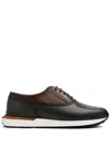 Magnanni Grafton Leather Sneakers In Black