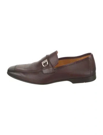 Pre-owned Magnanni Horsebit Accent Leather Loafers In Brown