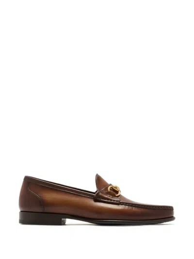 Magnanni Horsebit Leather Loafers In Brown