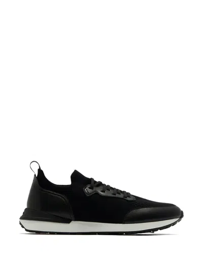 Magnanni Knit Panel Sneakers In Black