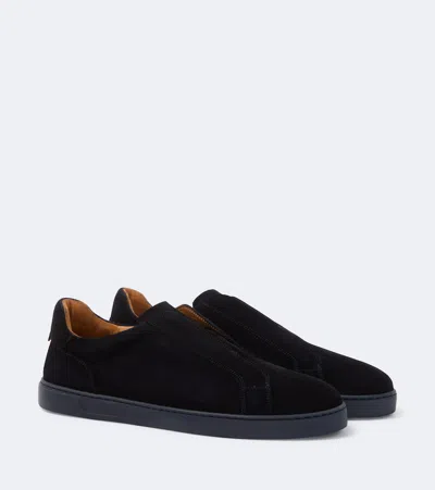 Magnanni Kona Slip Suede Sneakers In Animal Print