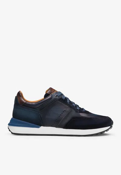 Magnanni Leather And Suede Sneakers