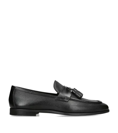 Magnanni Leather Aston Tassel Loafers In Black