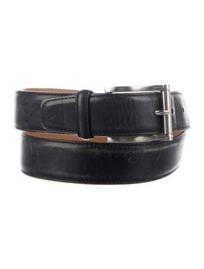Pre-owned Magnanni Leather Belt In Black