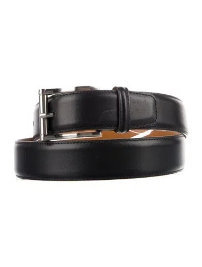 Pre-owned Magnanni Leather Belt In Black