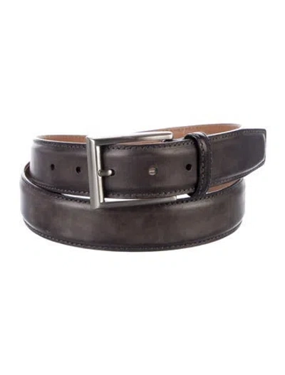 Pre-owned Magnanni Leather Belt In Black