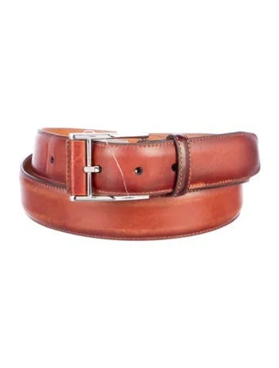Pre-owned Magnanni Leather Belt In Brown