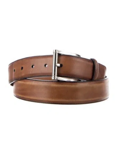 Pre-owned Magnanni Leather Belt In Brown