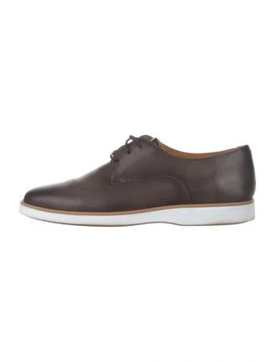 Pre-owned Magnanni Leather Boat Shoes In Brown