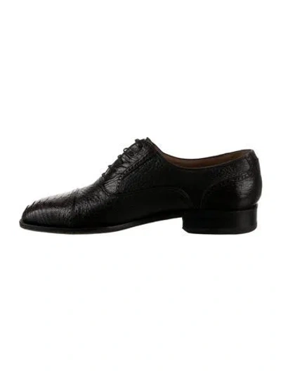 Pre-owned Magnanni Leather Brogues In Black